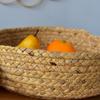 Round Woven Water Hyacinth Basket - Home Snack and Sundries Organizer