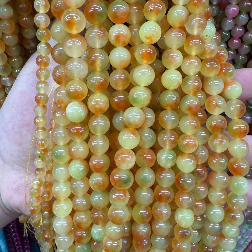 Natural Two-Tone Chalcedony Flower Beads for Handmade Jewelry