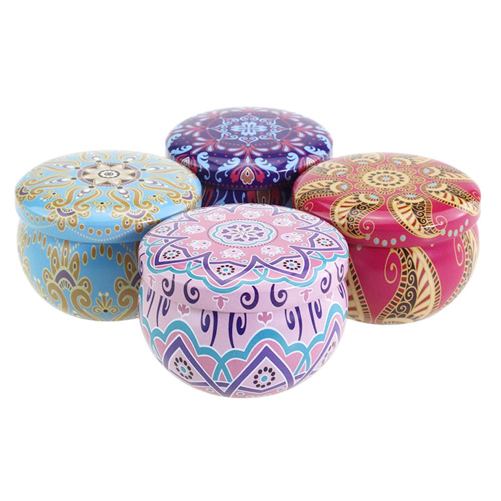 2.2 Oz Tea Pear Paste Candy Tin Gift Box with Candle Can Storage