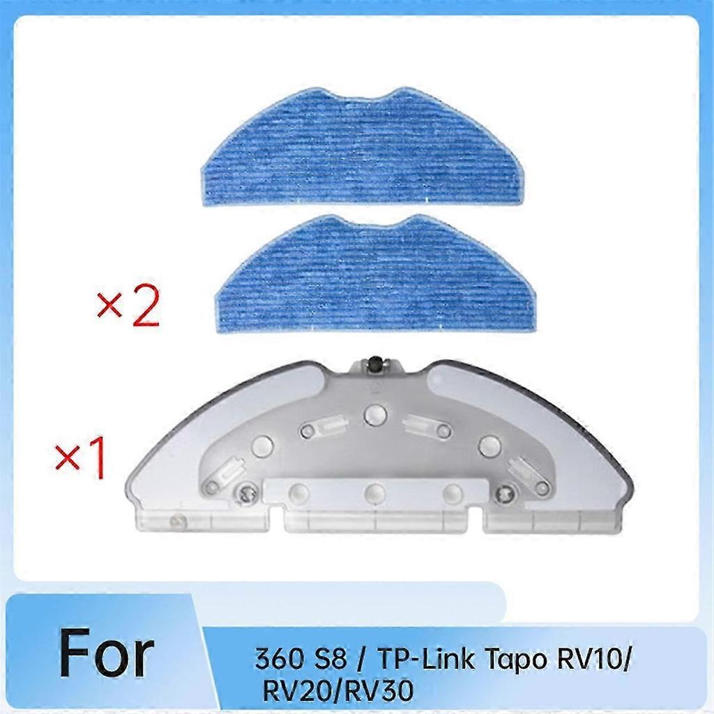 Replacement Bracket Kit for Robot Vacuum Cleaner Microfiber Pads, Compatible with 360 S8 / RV10/RV20/RV30 Mop