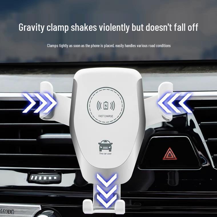 Universal Wireless Charging Car Vent Phone Holder with Gravity Sensing