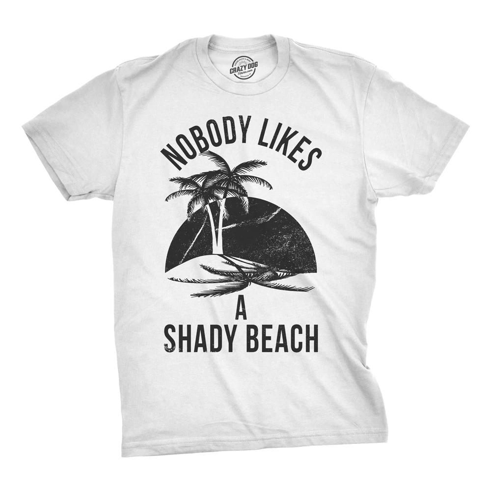 Mens Shady Beach Funny Shirts Vacation Funny Vintage Novelty Hilarious T shirt XXXL