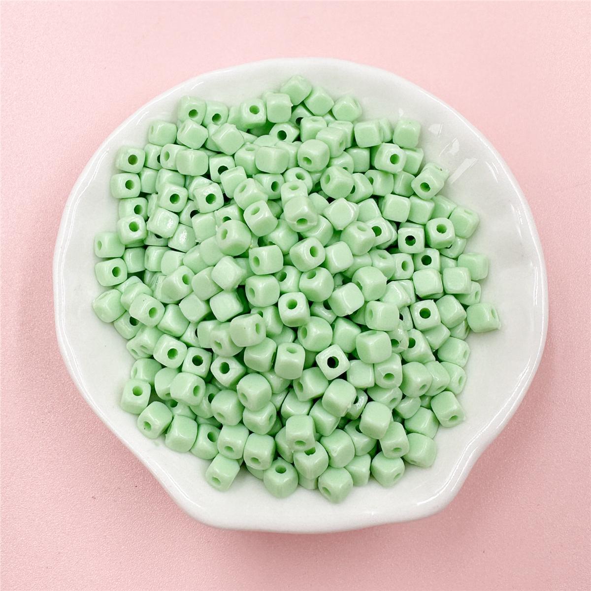 

200 шт. 4 мм квадратные акриловые бусины для браслета, ожерелья, изготовления ювелирных изделий, модные аксессуары ручной работы из бисера about 4mm