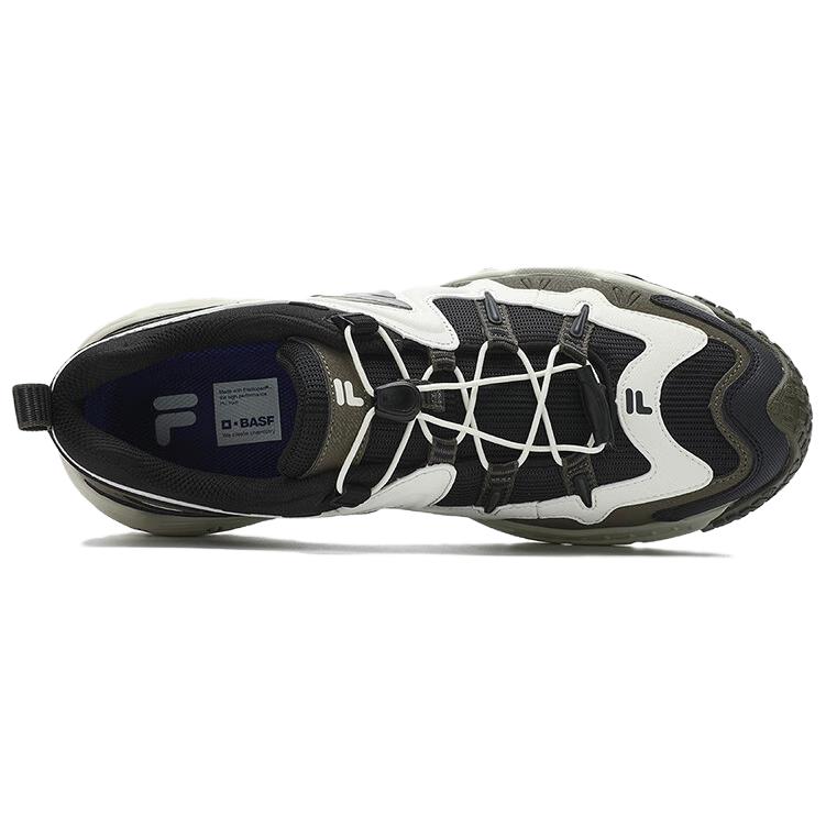 Fila Fusion Kriptonite Casual Versatile Shock Absorbing Wear Resistant Breathable Low Top Lifestyle Shoes Men Sneakers White Black Brown T12M411603FCA
