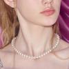 [Rosemont] Silver Pearl Necklace Ra24C70J