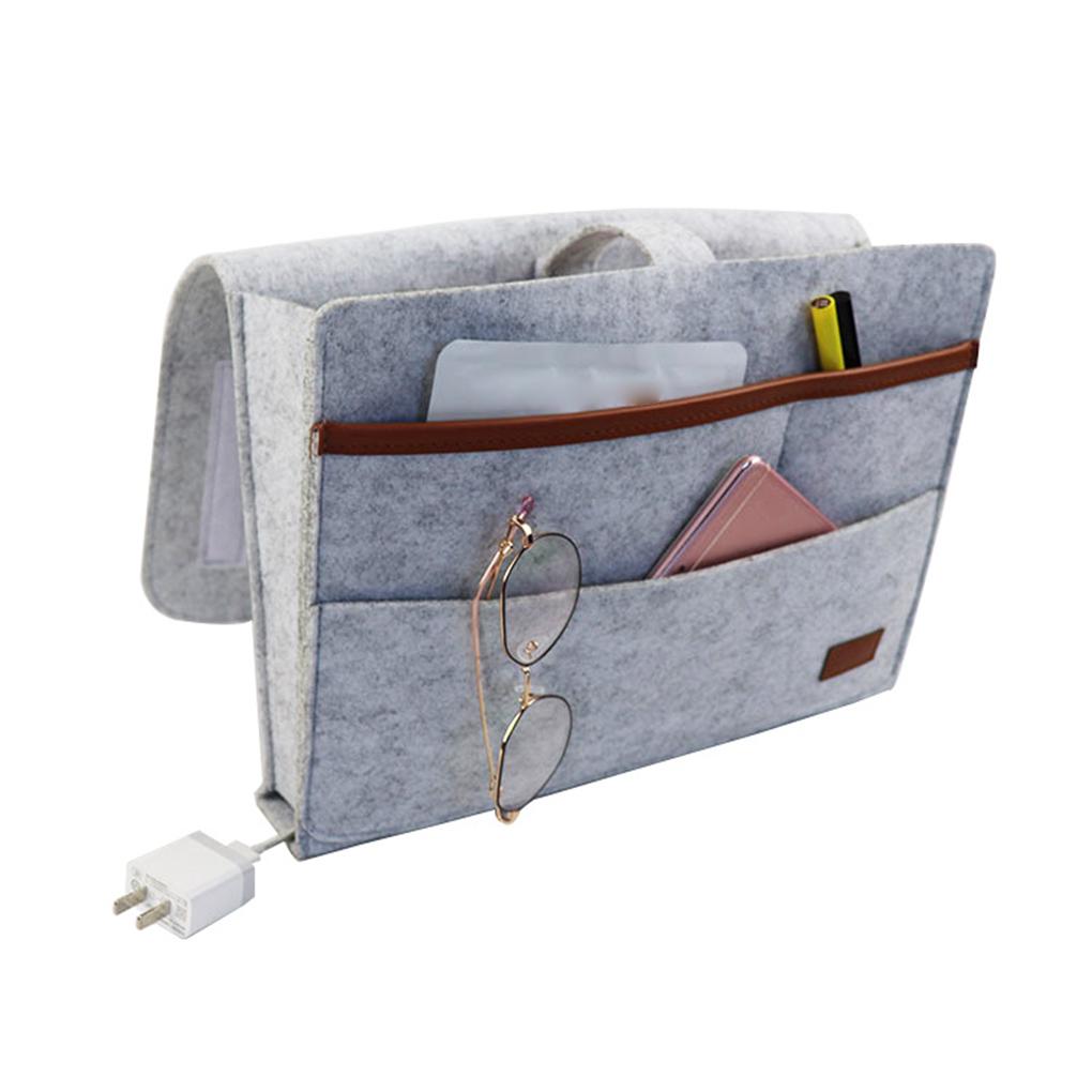 Bedside Felt Hanging Magazine Phone Mobile Phone Remote Control Storage Bag Home