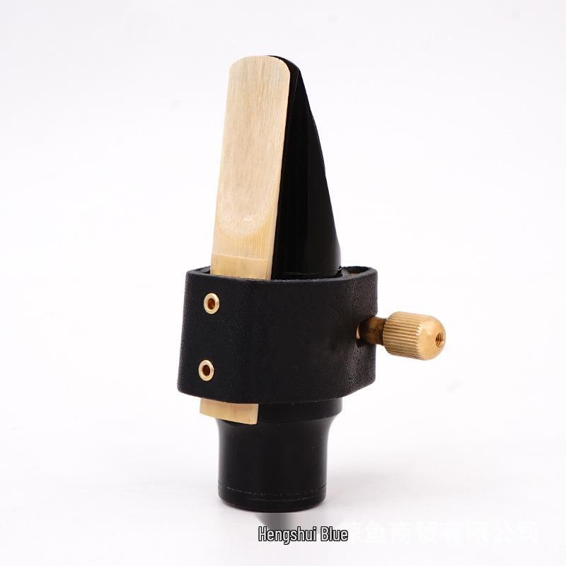 Soft Cowhide Alto Saxophone Ligature and Bakelite Mouthpiece Clamp