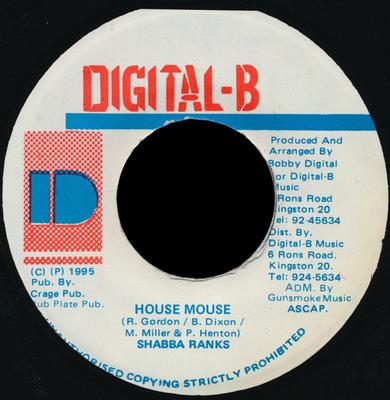 7inch Record SHABBA RANKS - House Mouse NONE Digital-B 1995 Jamaica Reggae, Ska & Dub Used