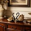 2Pcs Swan Wine Bottle Holder, Countertop Wine Display Stand, Swan Statue Wine Bottle Stand for Kitchen Bar, Wine Rack Decoration for Women Wine Lovers