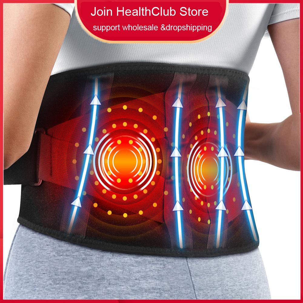 Electric Heating Elastic Massage Belt Waist Support Muscle Relax 3 Levels Vibration Lower Lumbar Decompression Back Brace