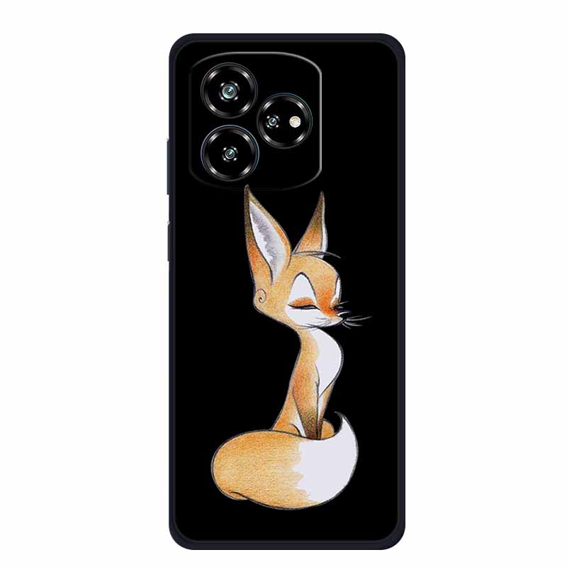 Funda For ZTE Axon 60 Lite Case Cute Cartoon Cat Black Silicone Soft Phone Case For ZTE Blade V60 Axon 60 Back Cover Case 60lite