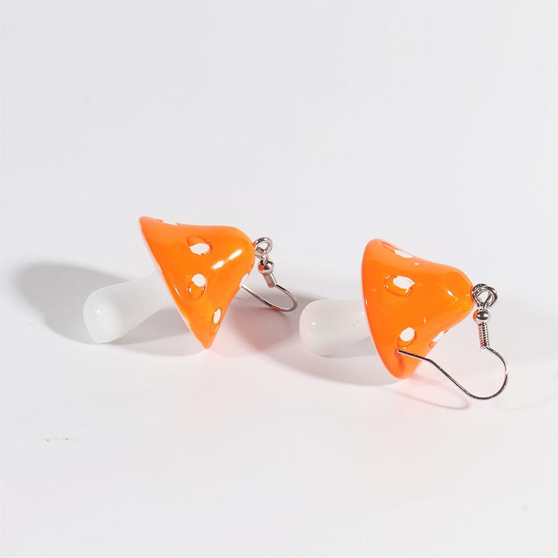 Cute Simple Funny Small Drop Earrings For Women Girls Children Animal Duck Frog Mushroom Cloud Shape Resin Dangle Zircon Gift