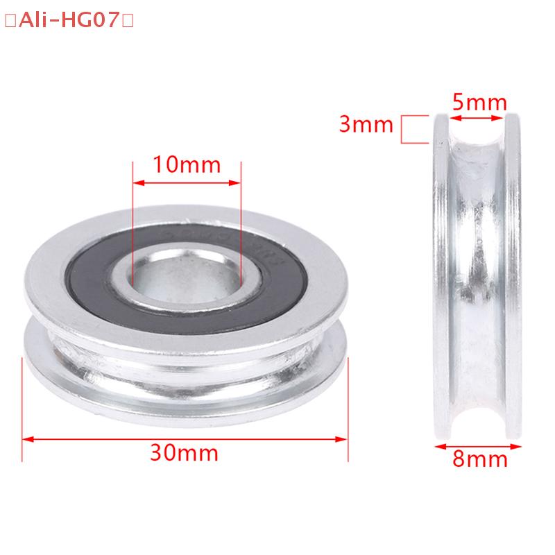 Stainless steel HMA88-10*30*8mm U Groove Bearing Pulley Non-Standard Concave Wheel Guide Wheel For 5mm Diameter Wire Pope/Track