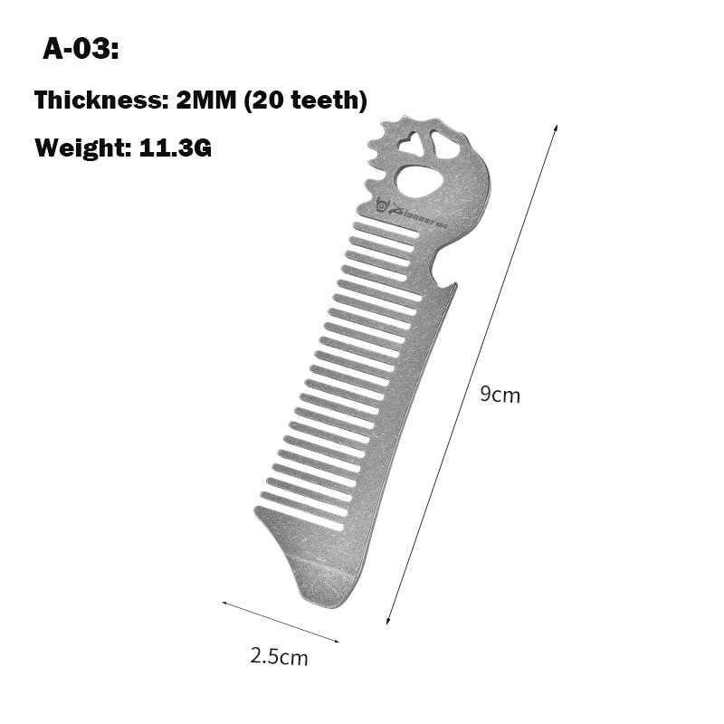 Чистый титановый гребень многофункциональный штопор лом подвеска МИНИ портативный супер легкий уличный EDC инструмент самообороны малый доступ