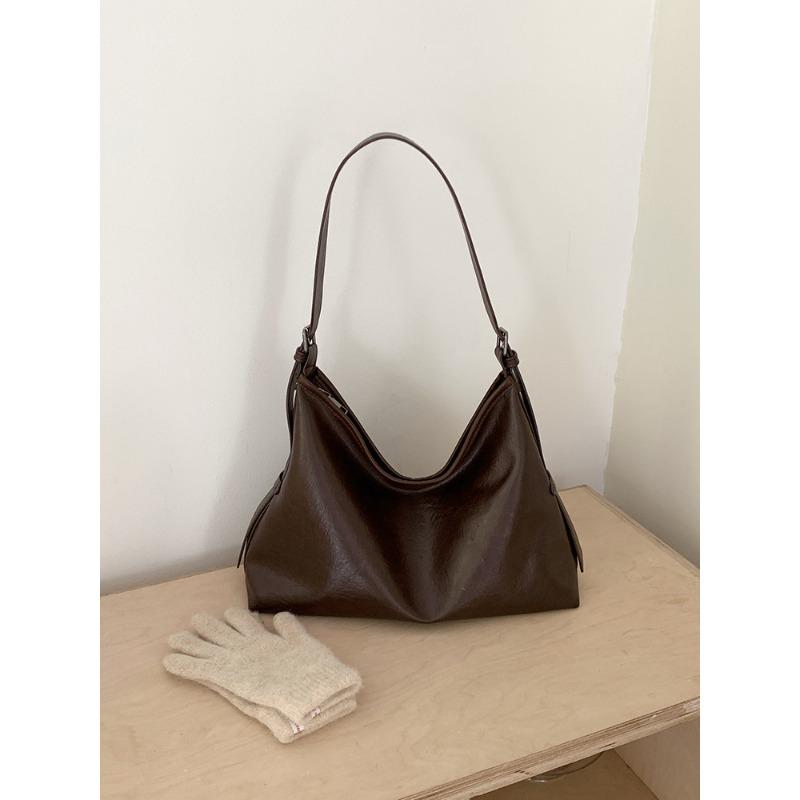 

Simple and Niche Single-shoulder Bag, Large-capacity Bucket Tote Bag, Commuting Crossbody Bag кавовий