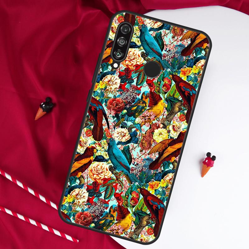

Garden Birds Vintage Tropical FLORAL For Huawei Nova Y61 Y91 Y90 Y70 Y60 Y72 12s 12i 11i 7i 8i 9 10 SE P60 Pro P30 P40 Lite Case Huawei Nova 12s