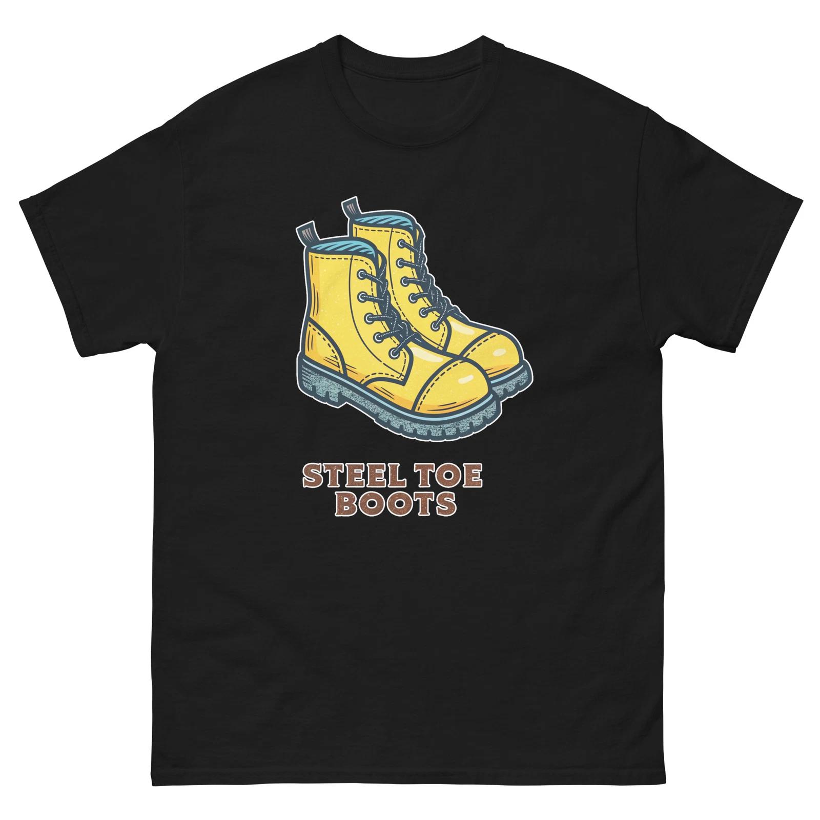 

Steel Toe Boots Workplace Tool Tools Construction Working T-Shirt L