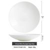 Jingdezhen 10-inch Pure White Round Deep Dinner Plate