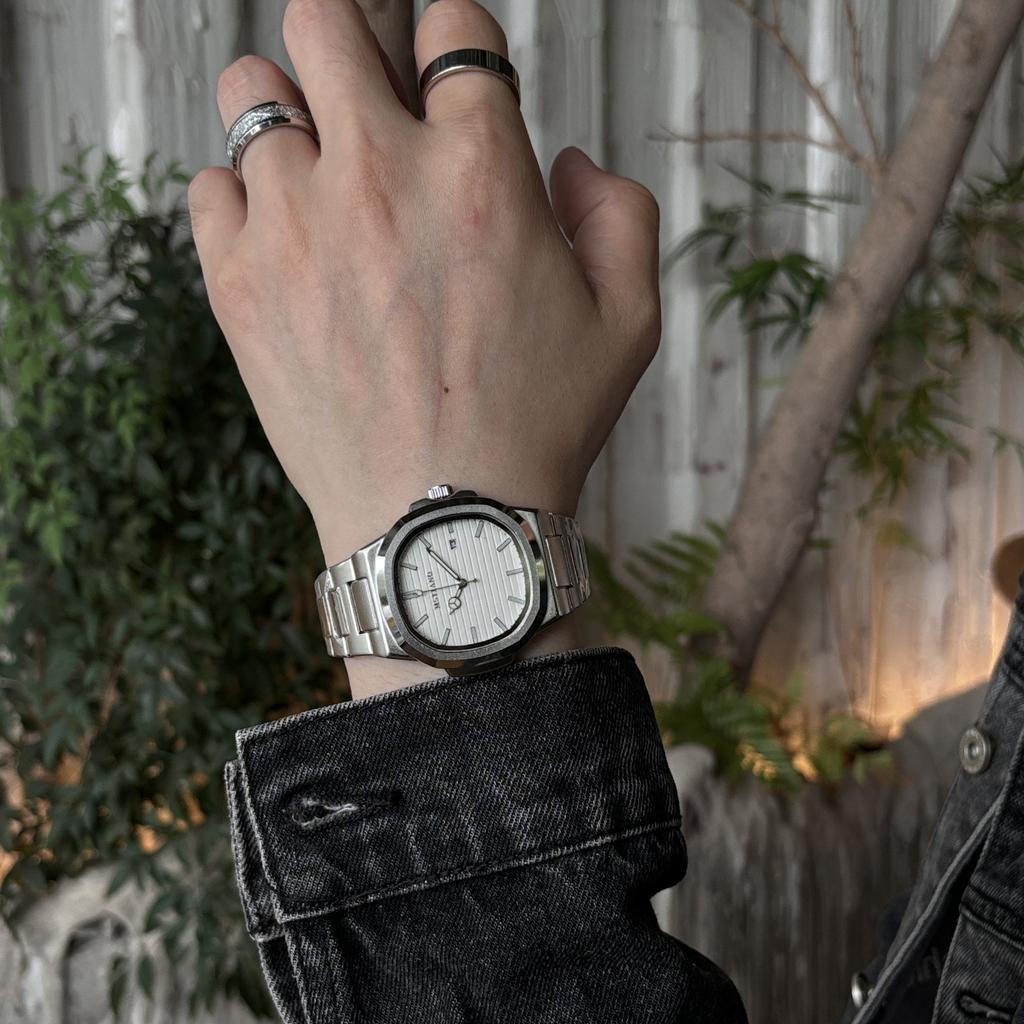 Retro Square Watch Men'S Calendar Mori Steel Belt Business Versatile Casual Luminous Non-Mechanical Quartz Watch