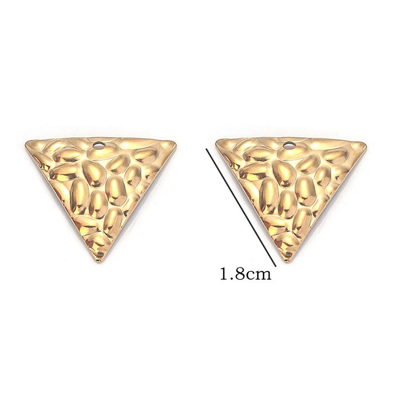 10Pcs/Lot Stainless Steel Earring Pendant Steel Gold Stripe Multi Size Style Pendant Diy Fashion Earhook Necklace Accessories