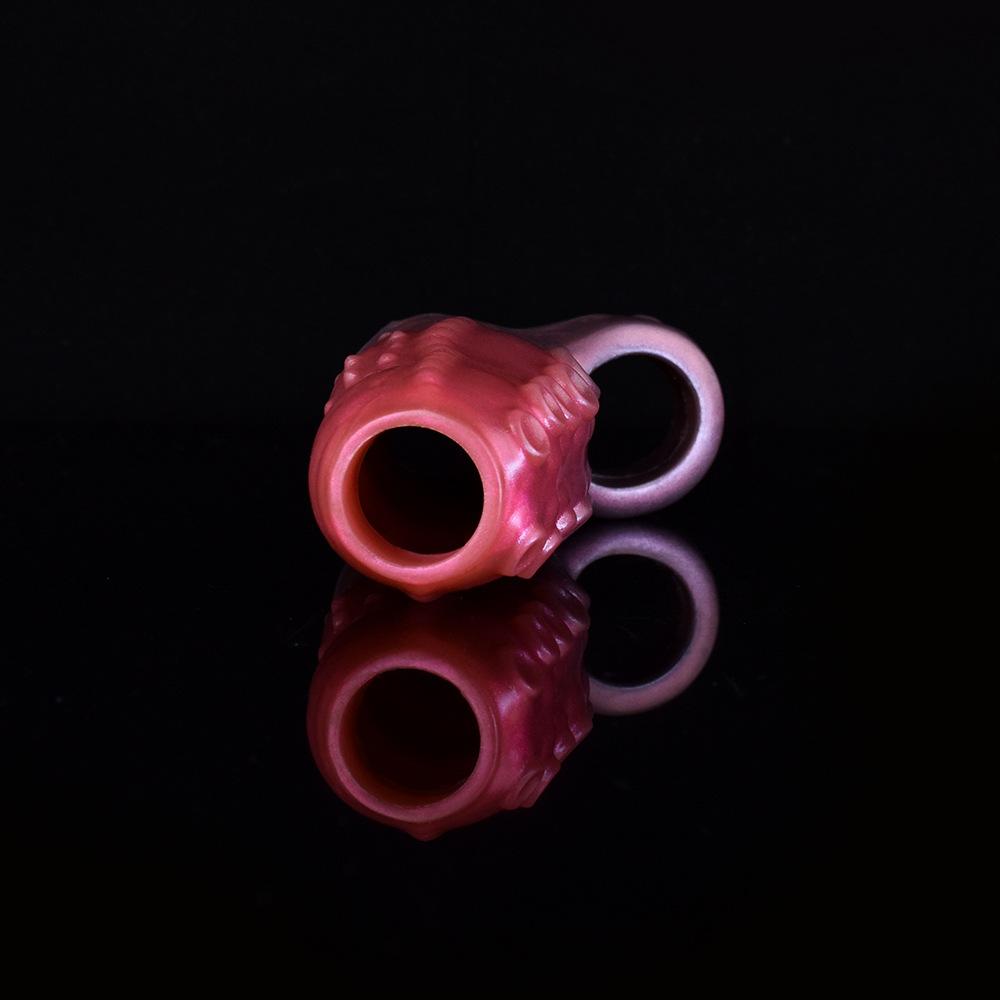 Penis Sleeve with Cock Ring, Male Sex Toys Enhance Male Stamina, Reusable Penis Extender, Stretchy Silicone Ring for Enlargement and Prolongation