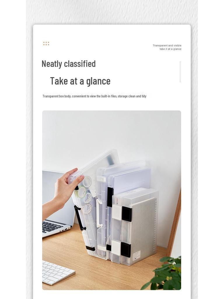 Japanese A4 File & A5 Receipt Organizer Box - Document & Certificate Storage Solution