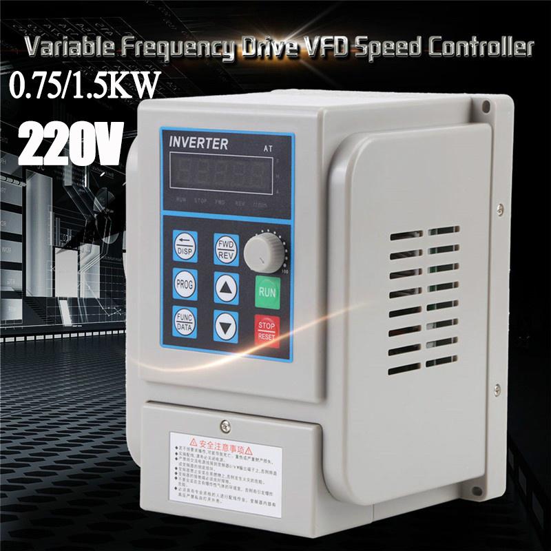 AC 220V 1.5KW Variateur de Fr/équence VFD avec Affichage LED pour Moteur Triphas/é