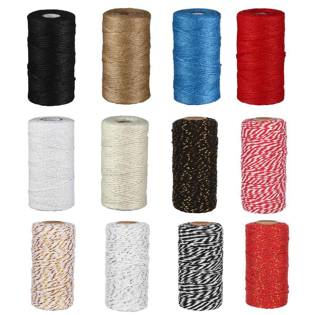 100m Craft string Cord Garden Düğün Dekor Burlap Doğal Hediye Sarma Jüt ...