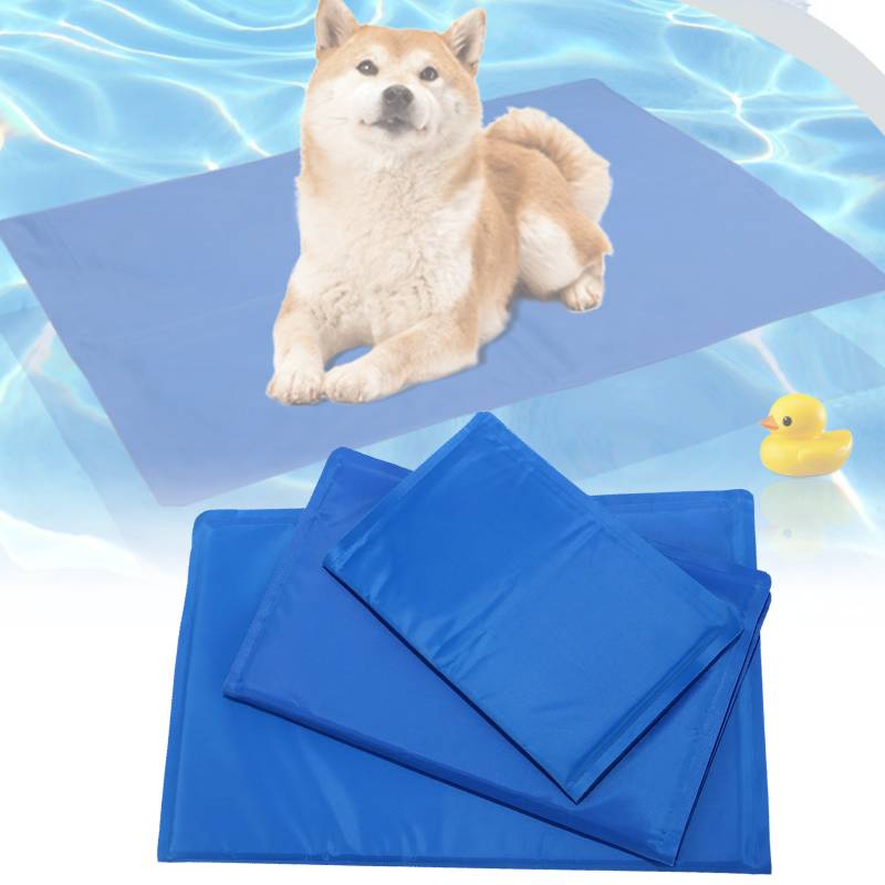 Pet Mat Gel Dog Cat Cooling Sleeping Pad Summer Pets Supplies Square Blue