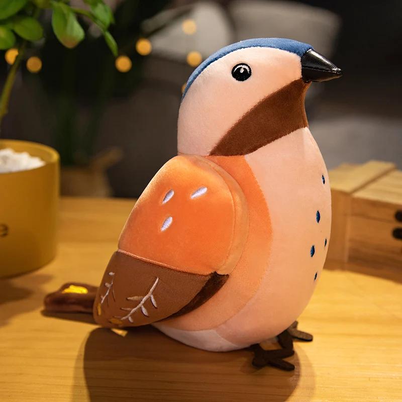 30cm simulační plyšová hračka Birdie Kreativní kreslený film Ptáci Vrabec Papoušek Panenka Roztomilé dětské hračky Dekorace