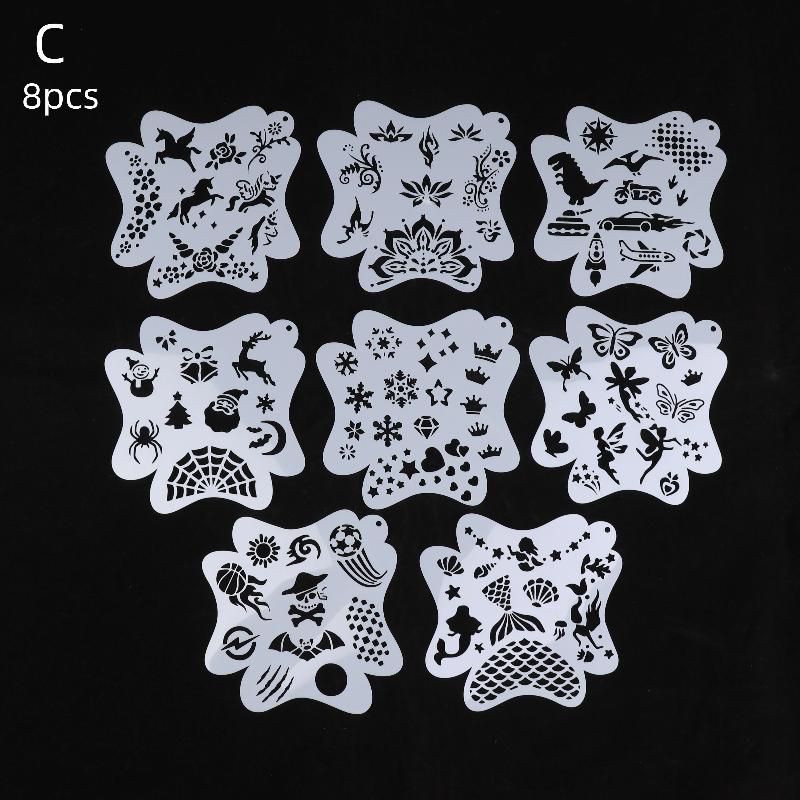 Face Paint Stencils Professional Body Art Paint Stencils Reusable For Adults Kids Easily Use Templates For Parties Makeup Tools