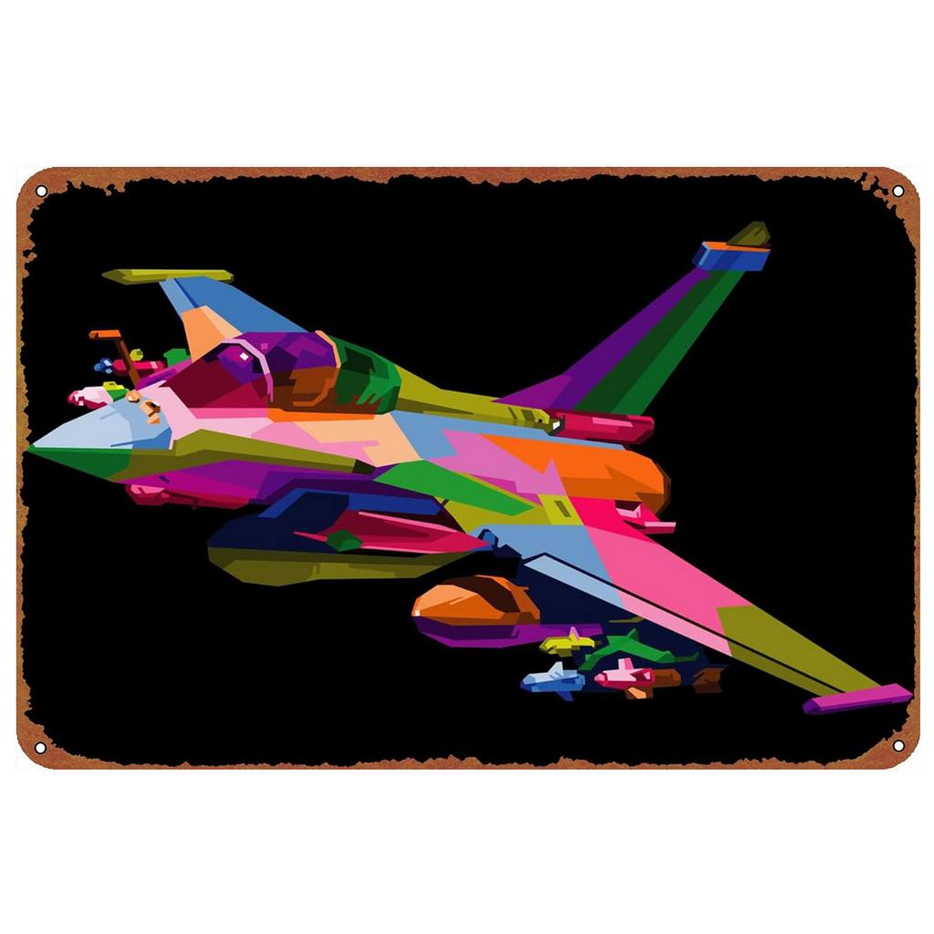 Vintage Fight Plane Metal Tin Signs Plaque Plate Retro Wall Art Posters for Man Cave Bar Pub Clubs Cafe Iron Painting Decoration