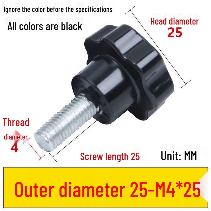 Star-Shaped Bakelite Hand-Tightening Screw Handle (M4-M10)
