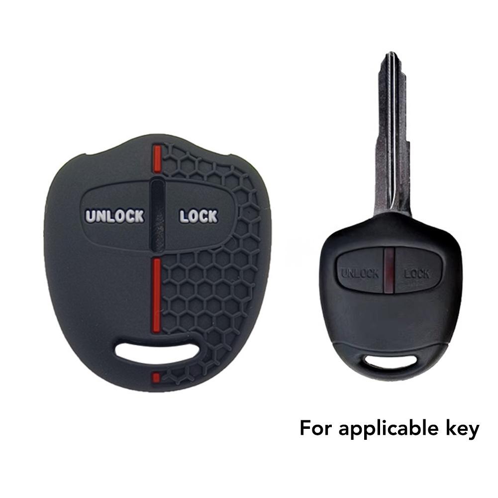 Silicone Car Key Case Cover Fit For Mitsubishi Evolution Lancer Ex Grandis Outlander Triton Pajero Asx Protected Fob