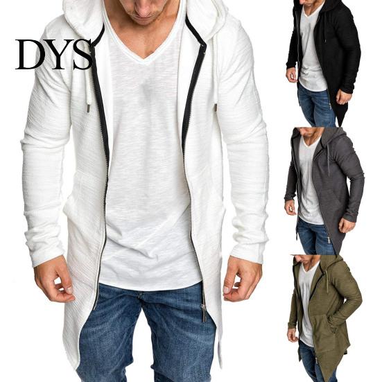 Felpe Morbide con Zip a Manica Lunga Cardigan Casual Lungo da Uomo per Giacca da Esterno