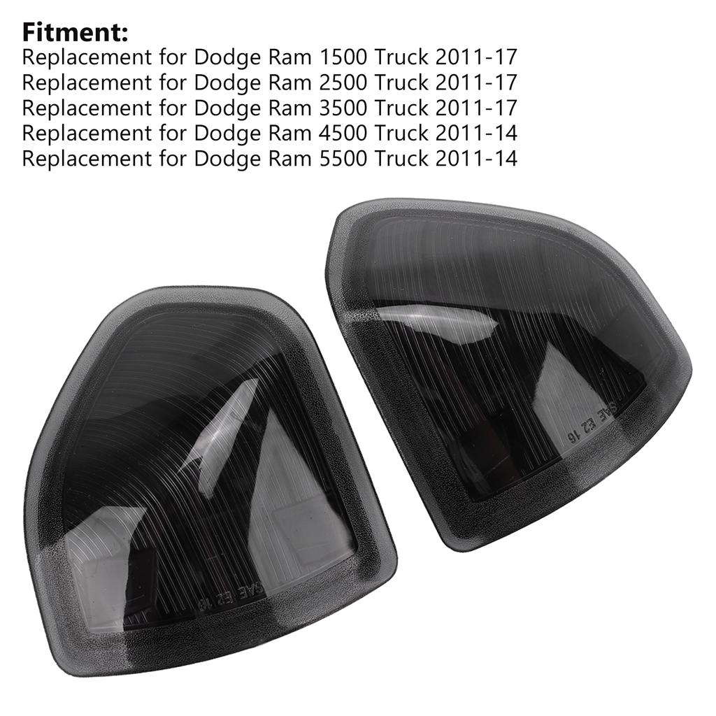 2pcs Side Mirror LED Turn Signal Light Left Right 68302828AA 68302829AA Replacement for     1500 Truck 2011‑17