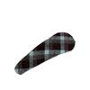 Korean Style Plaid Geometric Hair Clip - Retro BB Clip for Flyaway Hair