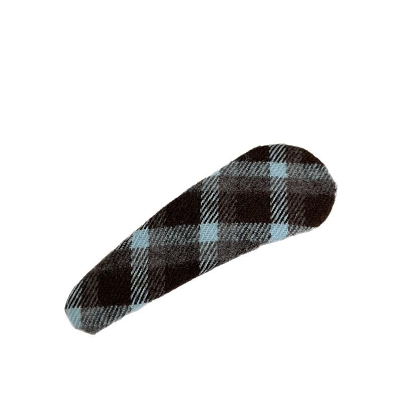 Korean Style Plaid Geometric Hair Clip - Retro BB Clip for Flyaway Hair