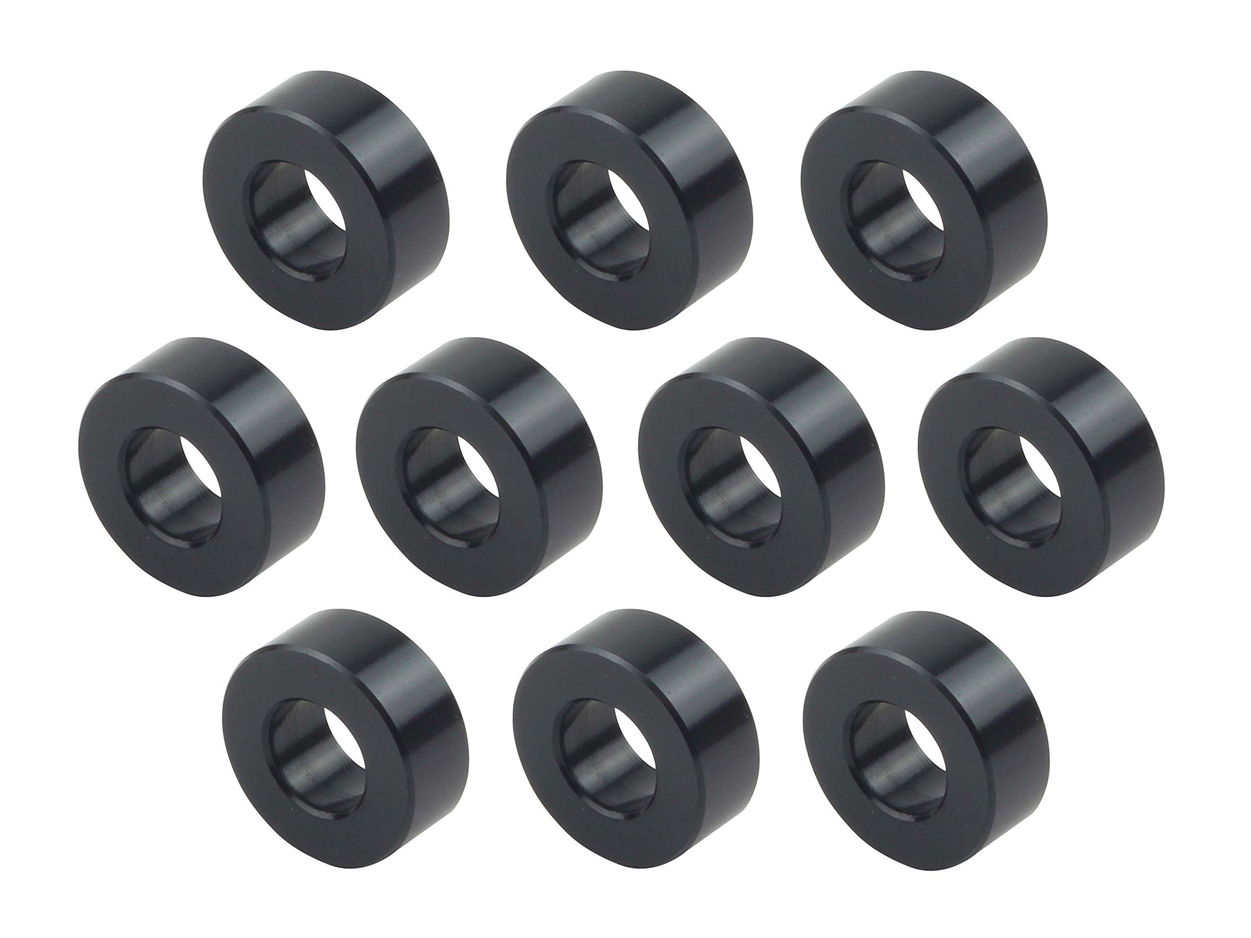 

POSH FAITH Motorcycle Accessories Aluminum Universal Collar Set Inner Diameter 6mm Outer Diameter Thickness Pack of 10 Black 12.6mm t=5mm 300506-06 чорний