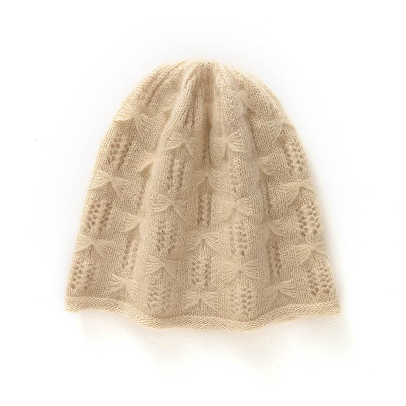 Women s 100% Pure Cashmere Hat - Hollow Out, Warm, Autumn/Winter Style, Postpartum Head Covering, Slouchy Beanie One Size