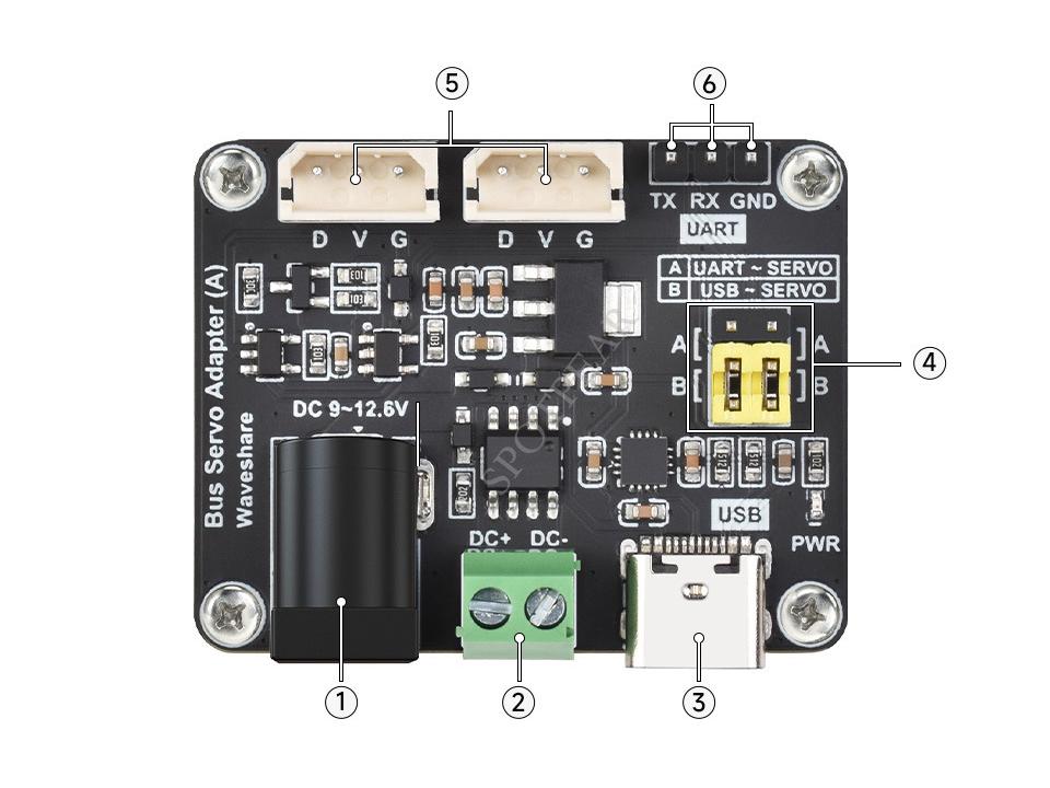 Stromversorgungsmodul für ST/SC-Serie Bus-Servo-Steuerschaltung Treiberplatine