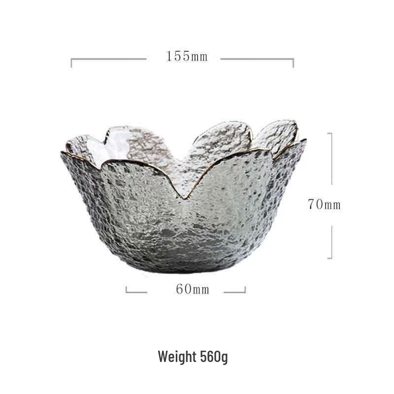 

Japanese Petal Glass Compartment Serving Bowl