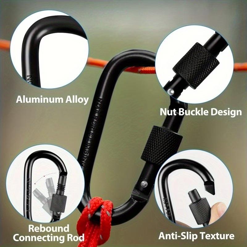 1/5pcs Carabiners, Made of Sturdy Metal, Featuring a Stylish Design And Adjustable Features, Perfect for Outdoor Activities