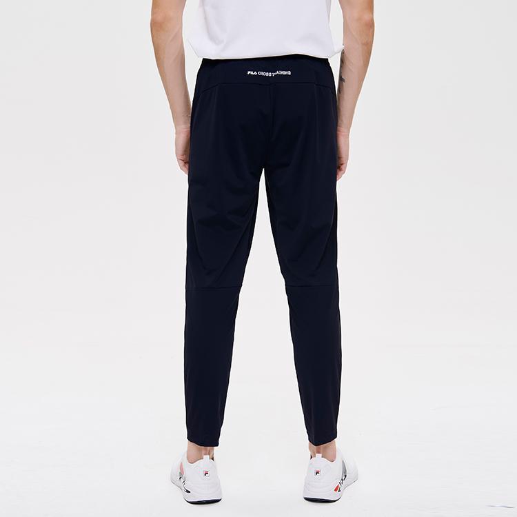 FILA Athletics Letter Print Sports Straight Leg Knitted Pants Men bottoms Dark-Blue A11M131601F-NV