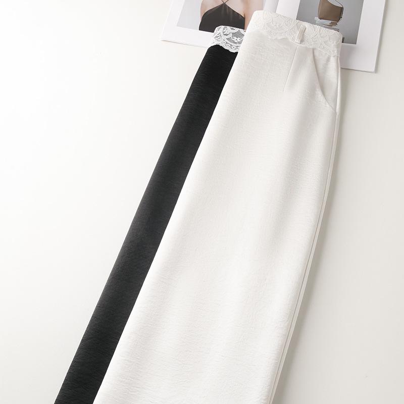 Women's White High-Waisted Midi Skirt - Versatile Summer 2025 Fashion