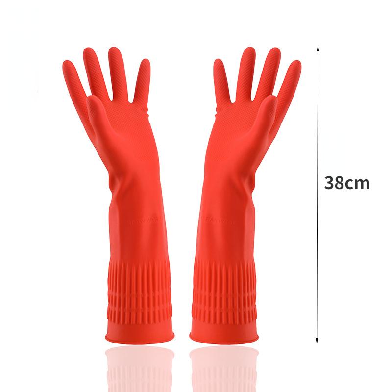 Fleksibel Komfortabel Gummi Clean Hansker Red Dish Lady Vasking Lang Hjem Baderom Rengjøring Kjøkken Tilbehør