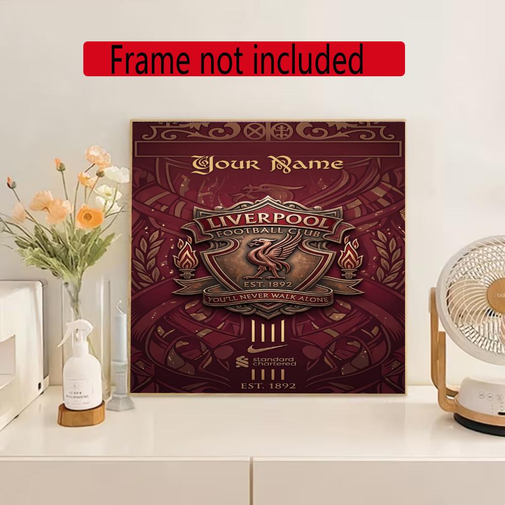 Liverpool Team Personalized Name Round Diamond Painting Kit Diamond Embroidery Painting Rhinestones Mosaic Frameless Handwork Decoration Arts