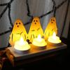 Portable Halloween Candle Holder Funny Halloween Ornament Party Decor Ghost Candle Stand  Garden