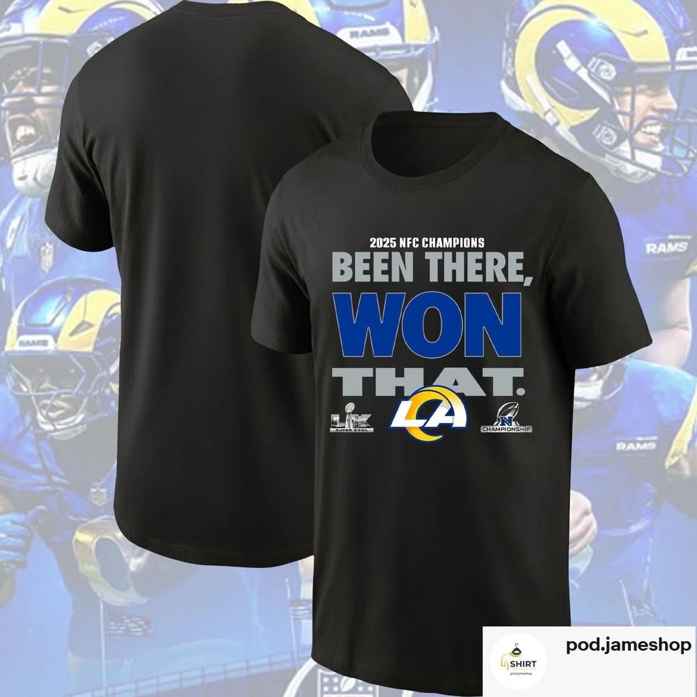 LA Ram  2025 NFC Champions Conference T-Shirt Been There Won That Tee Unisex T-Shirt S
