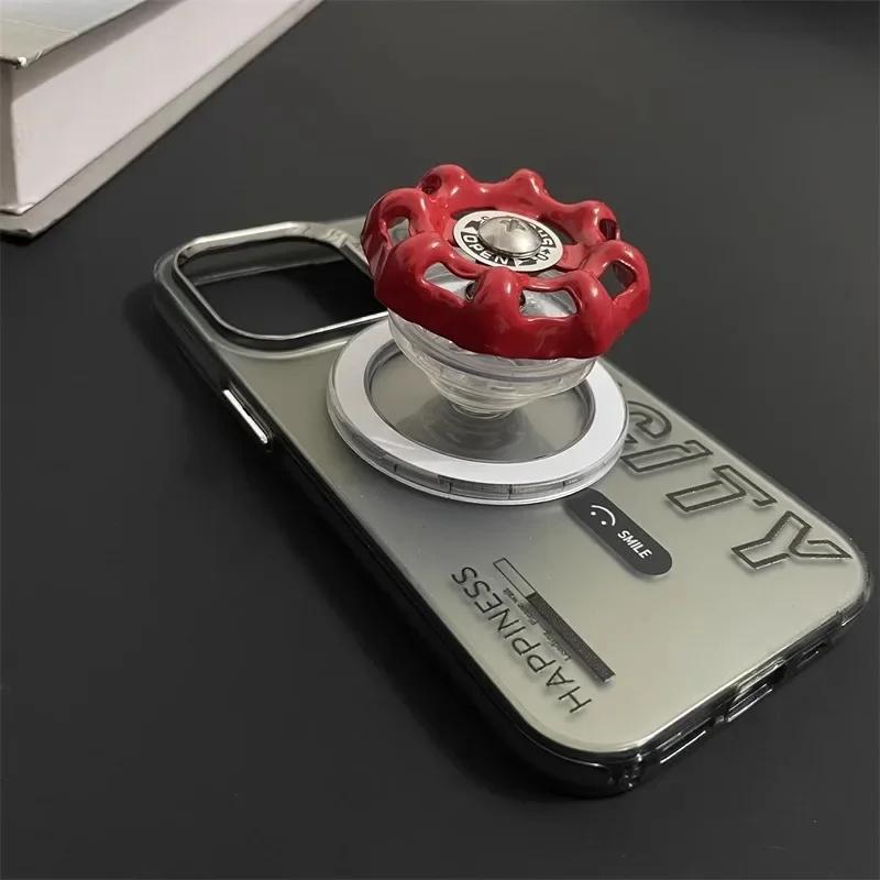 Valve Magnetic Folding Mobile Phone Grip Holder Socket Pocket Support for Magsafe IPhone Mac Safe Ring Finger Expanding Stand